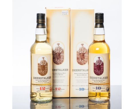 BALMENACH AGED 12 YEARS - DEERSTALKER 
Highland Single Malt Scotch Whisky. 
70cl. 46% vol. In carton. 
BRAEVAL AGED 10 YEARS 