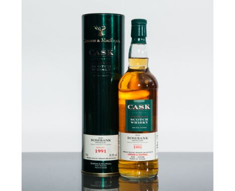 ROSEBANK 1991  GORDON &amp; MACPHAIL Single Malt Scotch Whisky. Distilled 3rd July 1991. Matured in three refill bourbon barr