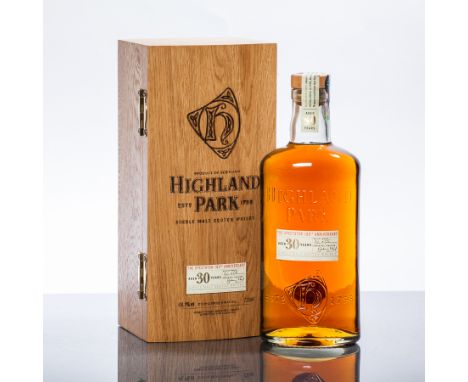 HIGHLAND PARK 30 YEARS OLD
Single Malt Scotch Whisky. The Spectator 180th Anniversary. 
700ml. 48.1% vol. In wooden box. 