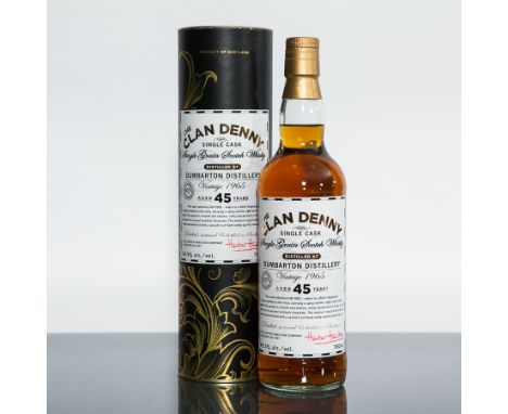 THE CLAN DENNY SINGLE CASK DUMBARTON VINTAGE 1965
Single Grain Scotch Whisky by The Hunter Hamilton Company, Glasgow, aged 45
