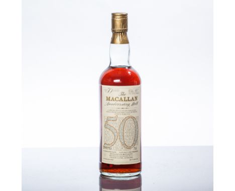 THE MACALLAN 50 YEAR OLD ANNIVERSARY MALT
'A Special Bottling Of Unblended Single Highland Malt Scotch Whisky Over 50 Years O