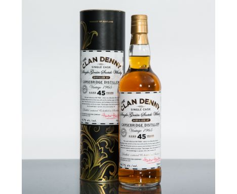 THE CLAN DENNY SINGLE CASK CARSEBRIDGE VINTAGE 1965
Single Grain Scotch Whisky by The Hunter Hamilton Company, Glasgow, aged 
