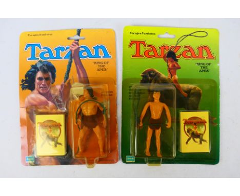 Dakin - Two carded 1984 'Tarzan' 4" action figures from Dakin. Lot consists of 'Tarzan' - appears Mint in opened bubble which