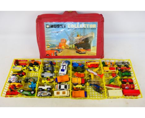 Matchbox - Corgi - Hot wheels - Husky - A Husky Collector Carry Case containing 4 trays of holding 40 mixed scaled diecast an