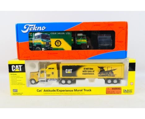 Tekno - Norscot - 2 x boxed trucks in 1:50 scale, a limited edition Mack in the livery of Chris Miller of Preston number 286 
