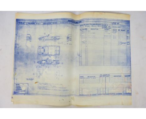 Dinky Toys - Meccano - An interesting and rare Meccano factory facsimile drawing of the fabled Dinky Triumph TR7 Sports Car C