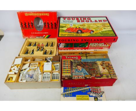 Tri-ang - Britains - Tomy - Lakeside - A group of vintage games and toys, Super Cup Football, Touring England, Score Four, an