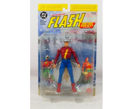 DC Direct - An unopened DC Direct Justice Society Of America The Golden Age Flash Action Figure. The figure appears Mint in V