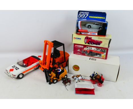Corgi - Bruder - Big Other - A small group of boxed and unboxed diecast and plastic model vehicles in various scales. Lot inc
