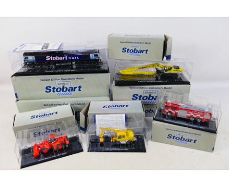 Atlas - Eddie Stobart - A group of boxed vehicles including Scania P1114 6x2 Rigid with trailer, Scania P230 Aircraft De-icin