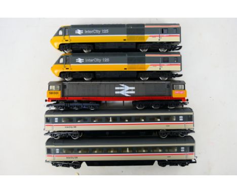 Hornby - Two unboxed OO gauge diesel locomotives with two OO gauge passenger coaches. Lot consists of Hornby R250 Class 58 Op