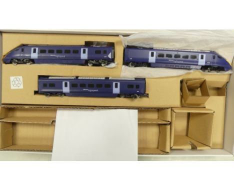 Hornby R1139 Blue Rapier Train Set, consisting of Hitachi 3-car Class 395 Blue livery EMU. Untested and incomplete.