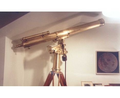 LATE 19TH CENTURY REFRACTING ASTRONOMICAL TELESCOPE BY NEGRETTI & ZAMBRA,circa 1850, the 170cm body tube with rack and pinion