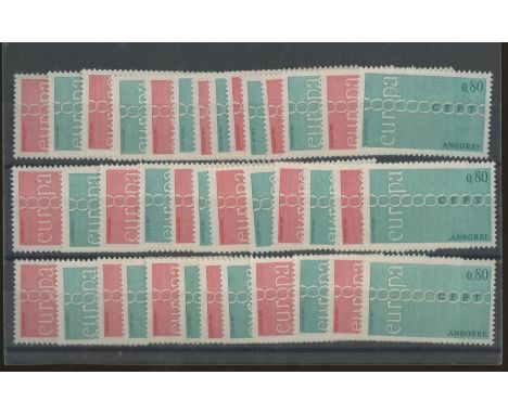 1971 Europa set U/M x 20 sets. Cat £670 (40)