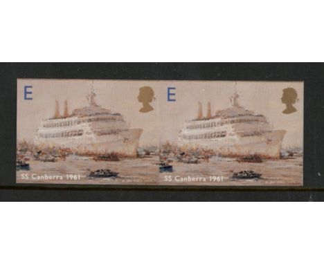 2004 Ocean Liners "E" imperforate horizontal pair. U/M, fine. SG 2449a Cat £375