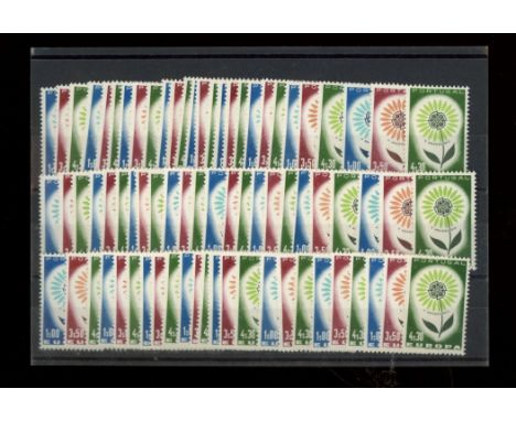 1964 Europa set U/M x 25 sets. SG 1249-51 Cat £462 (75)