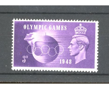 1948 Olympic Games 3d with "Crown flaw" U/M, fine. SG 496a Cat £75