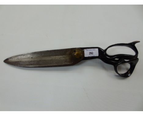 A pair of large vintage carpet shears