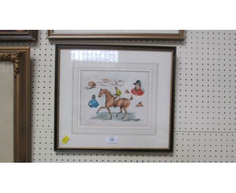 A hand-coloured hunting print, after Alken