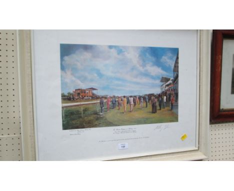 After Rhys-Jenkins, a pencil signed limited edition print of The Members Enclosure, Salisbury Racecourse