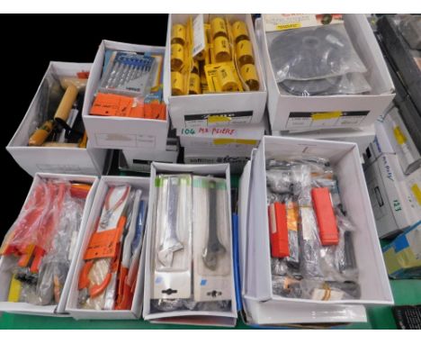 Various tools, drill bits, drill attachments, plastering and decorating tools etc.