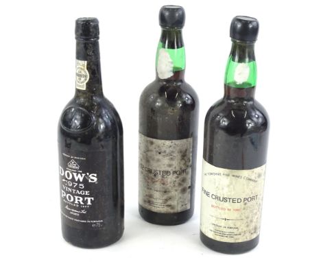Three bottles of vintage port, to include a Yorkshire Fine Wines company fine port for 1980, 1979 and Dow's vintage port for 