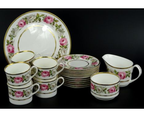 A Royal Worcester Royal Garden pattern part tea service, to include cups, saucers, side plates etc.