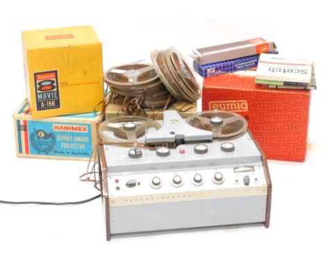Miscellaneous camera related items, to include a Hanimex colour slide projector, a Automatic slide projector, a similar Kodak