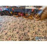Lot of (54) assorted wicker baskets and platters