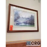 Lot of (4) pictures of golf course with frames