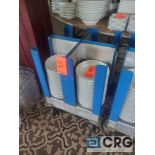 4-compartment portable steel dish storage stand