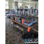 Lot of (5) 8 foot x 30 in. wood folding tables