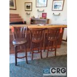 Lot of (3) upholstered bar stools