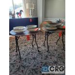 Lot of (3) 36 in. round folding tables