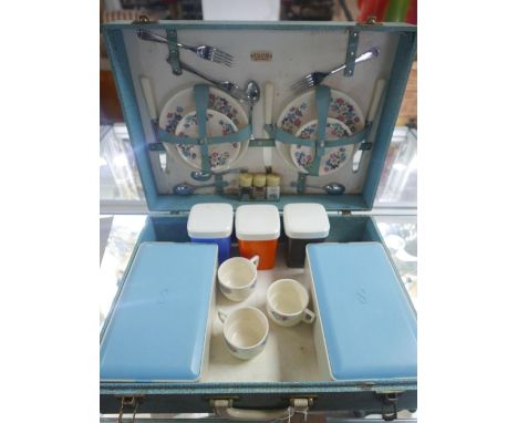A vintage Sirram picnic set, in travelling case 