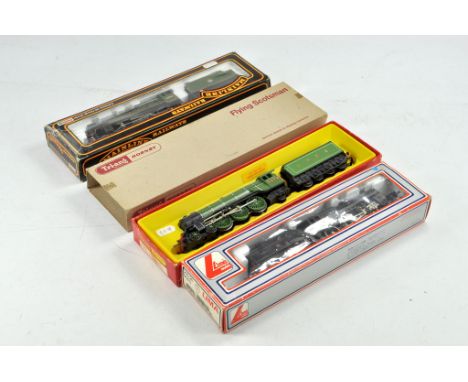 Trio of Model Railway Locomotives comprising Hornby Flying Scotsman plus Mainline and Lima issues. Appear very good with boxe