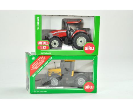 Siku 1/32 Farm issue comprising McCormick TTX210 Tractor plus JCB Fastrac. Both excellent in boxes. Not displayed.