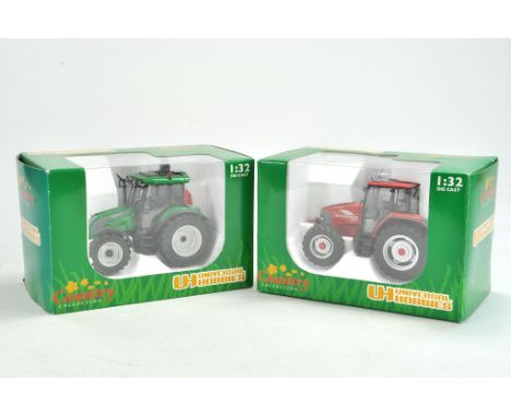 Unversal Hobbies 1/32 Tractor Duo comprising Valtra and McCormick. Both appear excellent in original boxes.