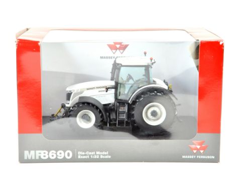 Universal Hobbies 1/32 Farm issue comprising Massey Ferguson MF8690 White Edition Tractor. Excellent, secured in box, not dis