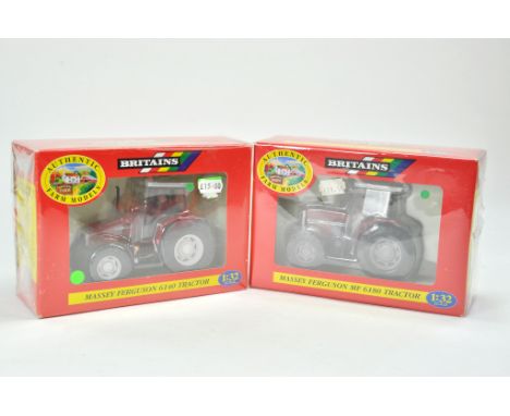 Britains 1/32 Farm issue comprising Massey Ferguson 6180 and 6140 tractor issues. Excellent, secured in boxes, not displayed,
