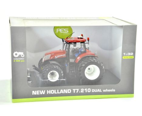 Universal Hobbies 1/32 Farm issue comprising PES New Holland T7.210 Terracotta Tractor. Excellent, secured in box, not displa