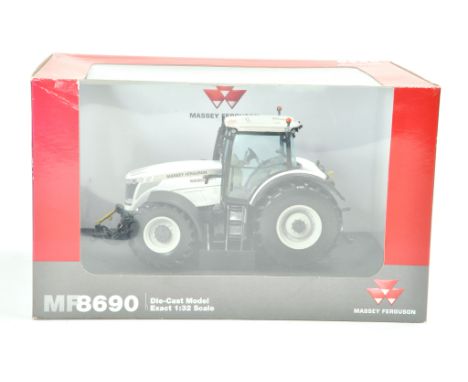 Universal Hobbies 1/32 Farm issue comprising Massey Ferguson MF8690 White Edition Tractor. Excellent, secured in box, not dis