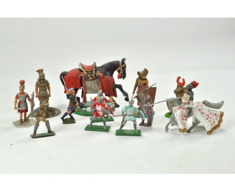 An assortment of various metal figures, including Poste Militaire, other custom issues and Britains. Some light damage to som