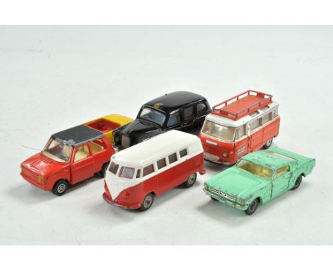 Assorted Corgi Worn and Restored Vintage Diecast group including Ford Mustang etc. Fair to excellent.