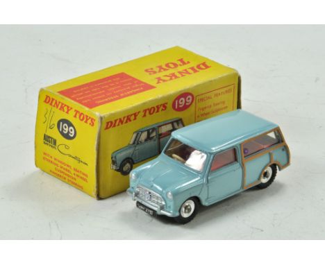 Dinky No. 199 Austin Seven Countryman in light blue with tan trim, chrome hubs. Generally excellent with little sign of wear 