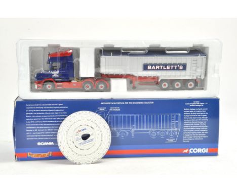Corgi Diecast Model Truck issue comprising No. CC12813 Scania T Dump Trailer in the livery of Bartletts. Appears to be missin