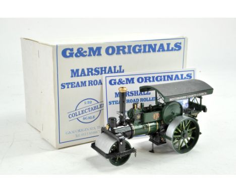 G&amp;M Originals 1/32 Hand Built Marshall Steam Roller in Green Nottingham County Council Livery. With original box and cert