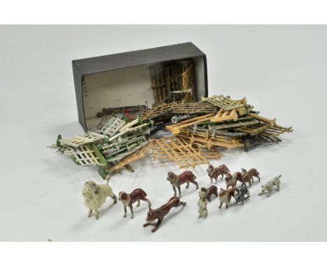 Lead Metal Group comprising quantity of fencing and similar items, mostly Britains plus Dog Figure group inclusive of Britain
