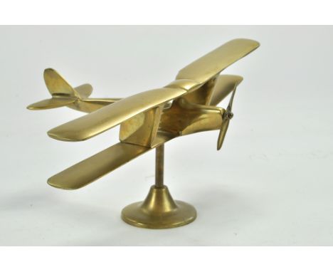 A large Brass RAF issue Desk Display Model Aircraft. Appears very good to excellent.