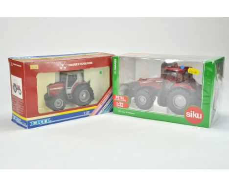 Siku 1/32 Farm issue comprising Case IH Magnum 340 Tractor plus Ertl Massey Ferguson 3050. Excellent, secured in box, not dis